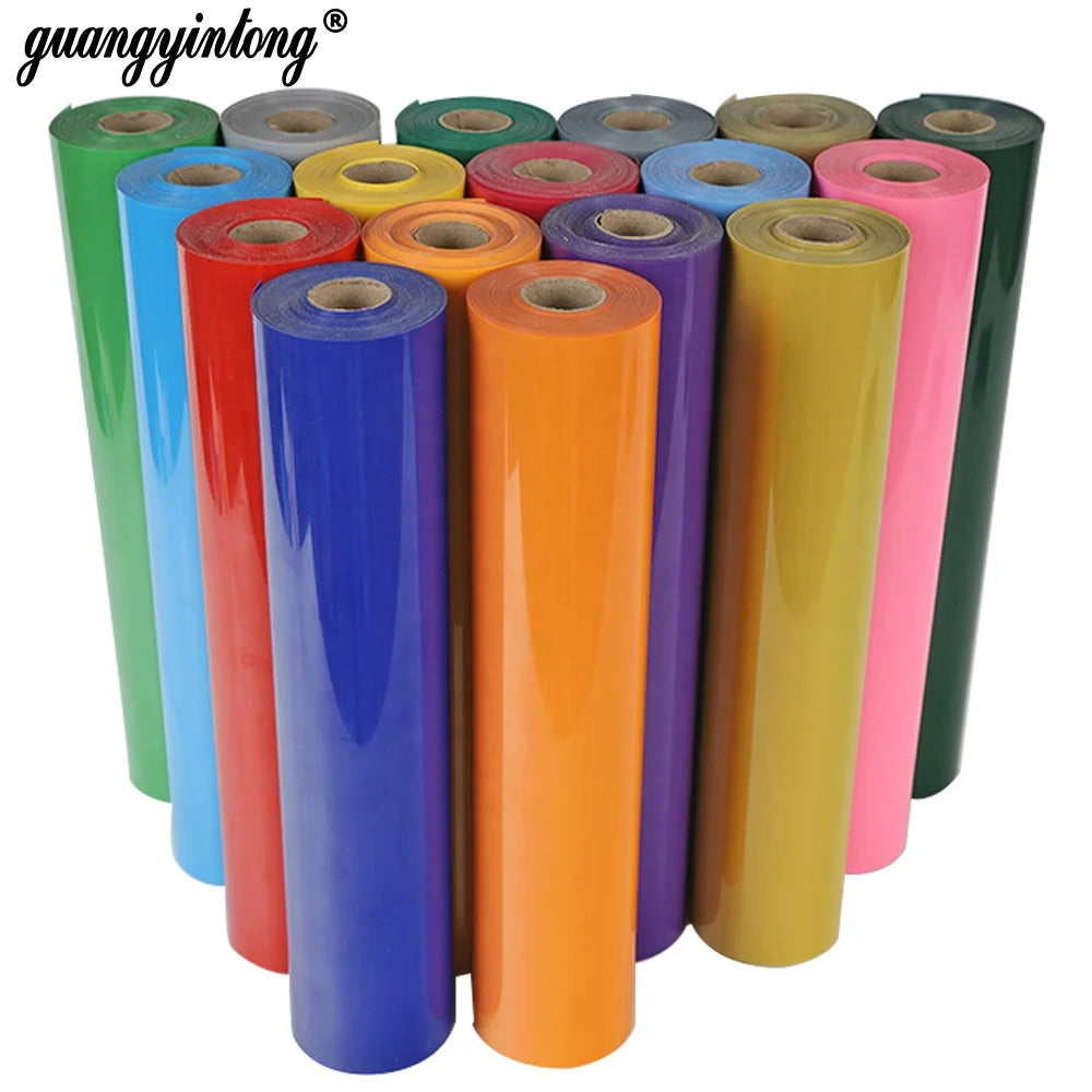 Guangyintong Zhejiang Textile Custom Logo Gravure Printed PVC Glossy Film Transfer Paper High-Temperature Foil Sticky Htv Roll MegaBDM