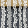 Border Lace Flower Guipure Lace Trim Trim Water Soluble Embroidery Stretch Nylon Mesh Fabric Machine Embroidery Black White