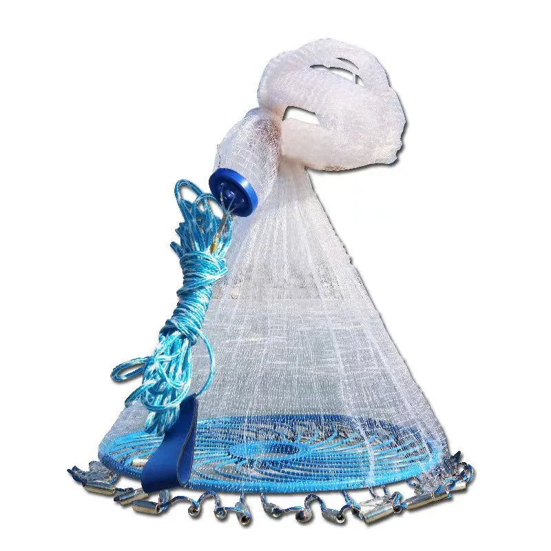 Maximum Durability with Double Lead Line and Stainless Steel Lead Pendant White Casting Net