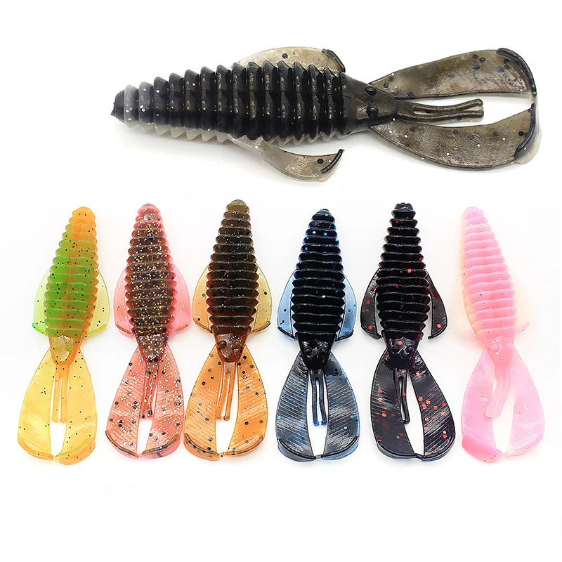 Rikimaru Fishy Taste Screw Bionic Bug Insect Soft T-Tail Plastic Fishing Lure 8cm 12cm  Angling Bait