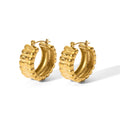Fashionable INS Stainless Steel Geometric Trendy 18K Gold Plated Hoop Earrings for Women
