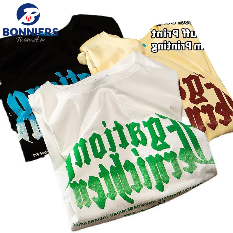OEM/ODM High Quality Wholesale  Tshirt Custom Summer Puff Heavyweight Cotton Men's Screen Printing t Shirt