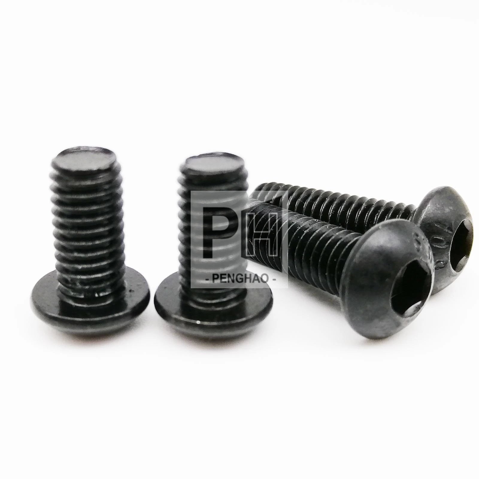 OEM ISO7380 M2 M2.5 M3 M4 M5 M6 Round Black Oxidation 10.9 Grade Hex Screws Hexagon Screw Cap Socket Button Head Allen Bolt