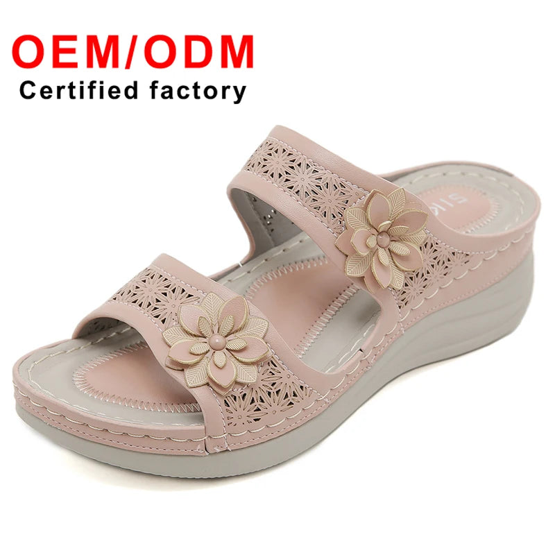 Women's Trendy Fish Mouth Wedge Heel Casual Sandals Summer Beach Leisure Fashion Shoes Platform Design New Release-Large Sizes