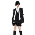 Autumn New Design Sense Niche Long-sleeved Shirt + Fashionable Outer Suit Sleeveless Vest French Suit Female