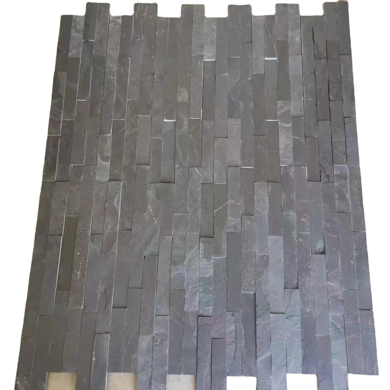 Natural Black Slate Stacked LedgeStone Veneer Cladding
