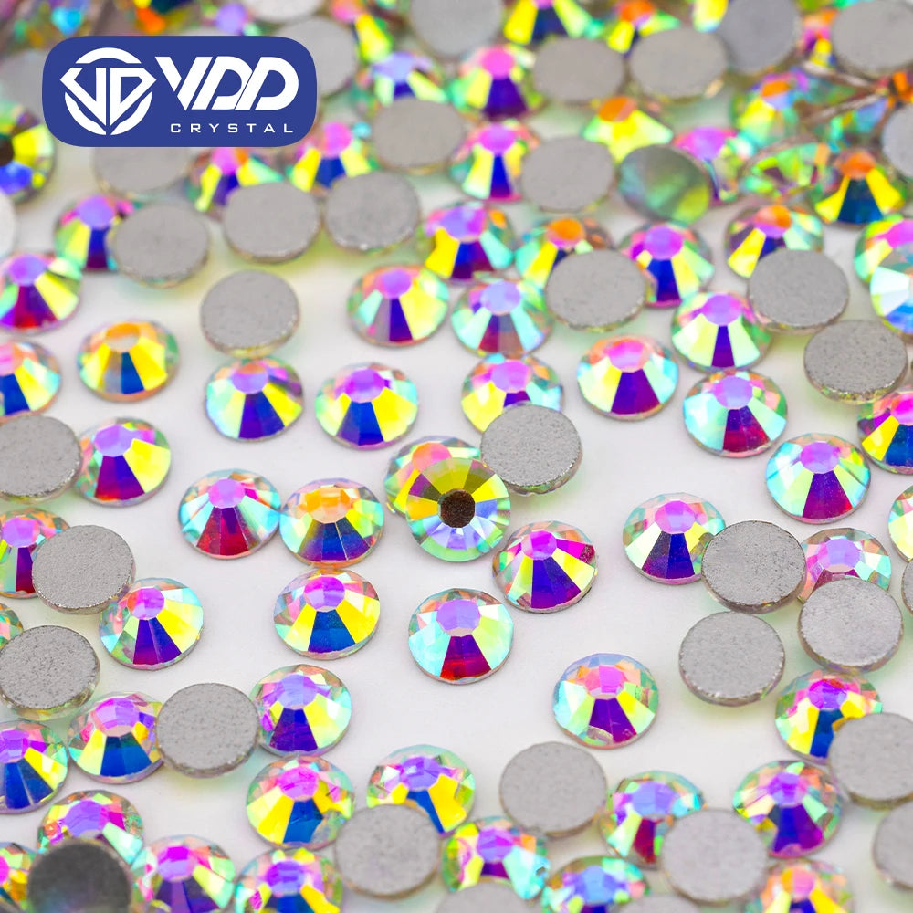 VDD 055 Crystal AB Non Hotfix SS3-SS50 Rhinestone Crystal Strass Glitter Flatback Stone for Nail Art  Nail Decoration Crafts DIY