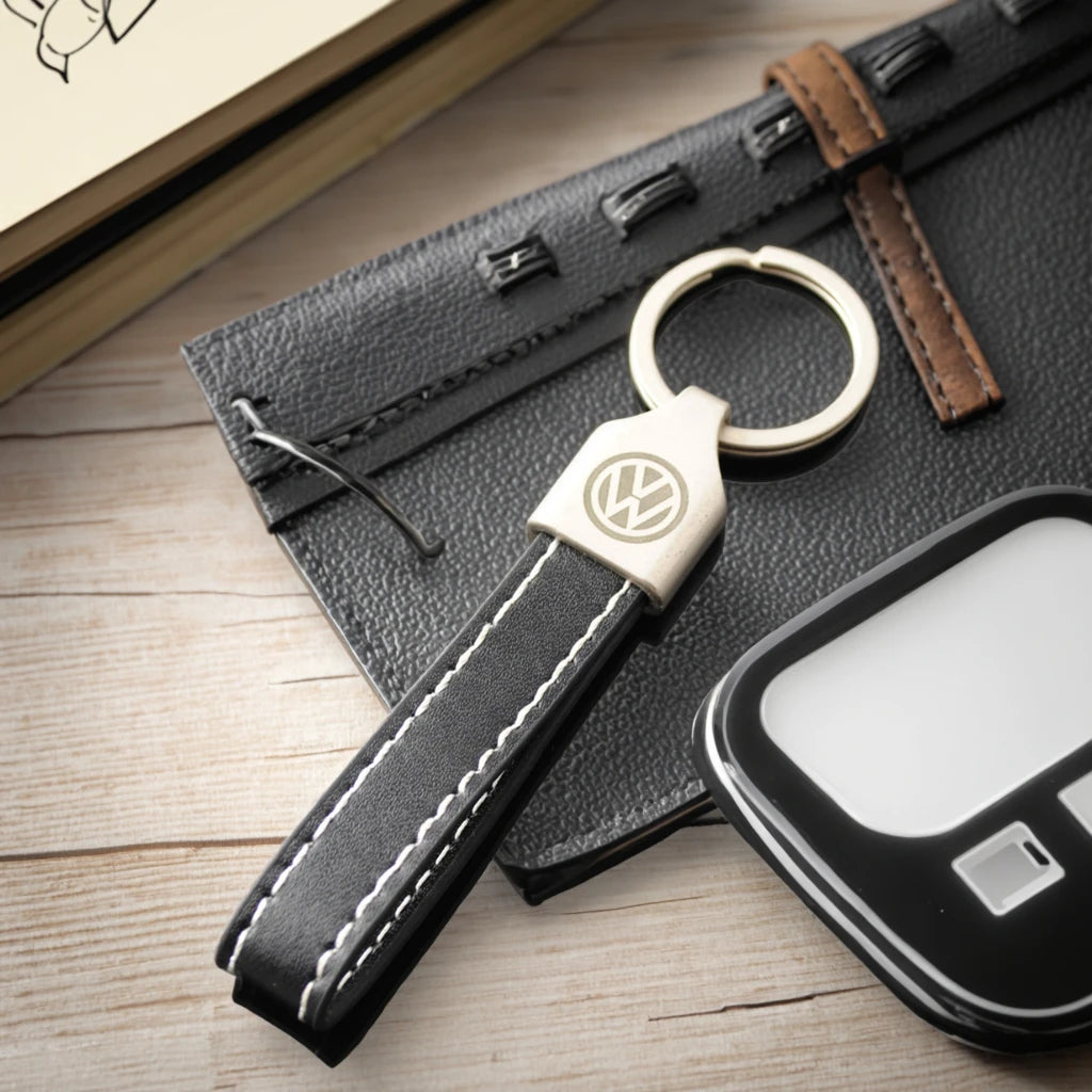 Premium Quality Custom Metal and Leather Keychain for Men Stylish Leather Key Chains