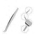 ELITER Hot Sell 45 Degree Angle Tweezers Stainless Steel Tweezers Tweezer Lash Extensible Tool Eyelash