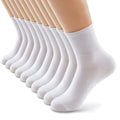 Women's Comfortable Athletic Custom Logo Wholesale Solid White Casual Cotton Quarter Crew Plain White Socks