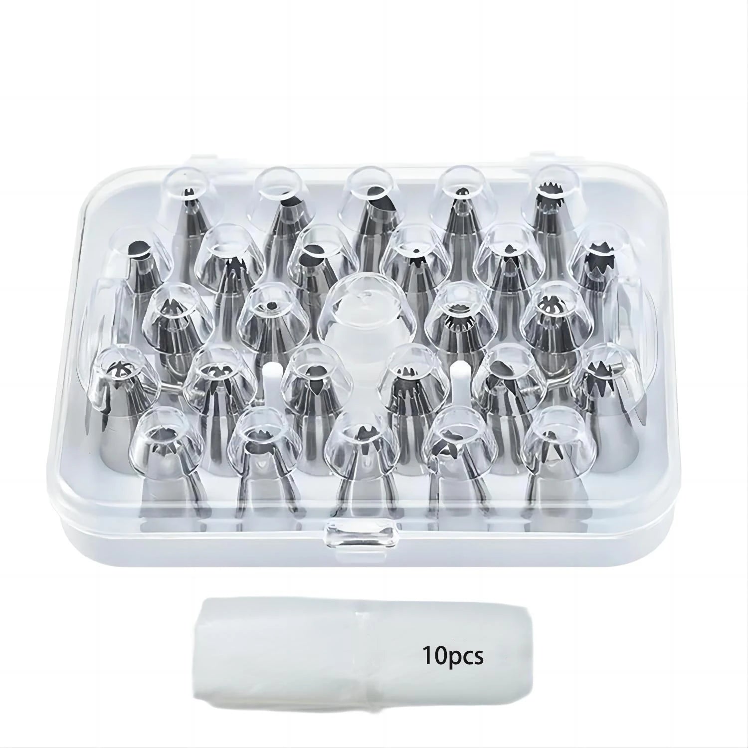 Custom 39pcs Eco-Friendly Stainless Steel Cake Decorating Tool Kit Icing Piping Nozzles & Tips Set Storage Tool Box for Baking