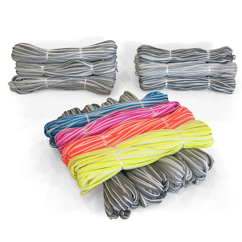 YouGuang TC Poly Reflective Piping Strips Sew-On Printable EN471 Certified Custom Logo Reflective Bands School Sport Shoes