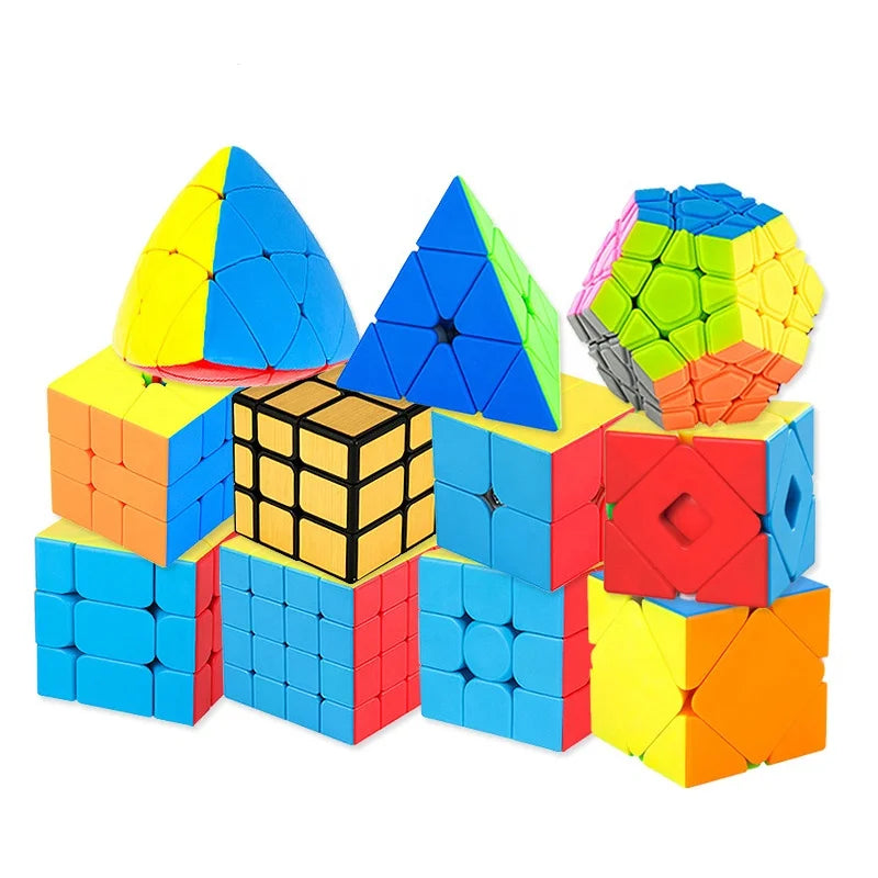 Super Speed 3x3 Magic Cube 3D ABS Mirror Puzzle Toy Custom Logo Educational Mini 4x4 5x5 6x6 7x7 8x8 Mirrors for Kids Adults