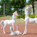 Custom Resin Animal Crafts Large Horse Unicorn Statue Carousel Sculpture for Kiddie Props