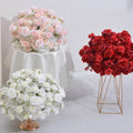 GJ-FC907 Wholesale Flower Arrangement Centerpieces White pink Artificial Flower Ball Table Cenperiece for Wedding Decoration