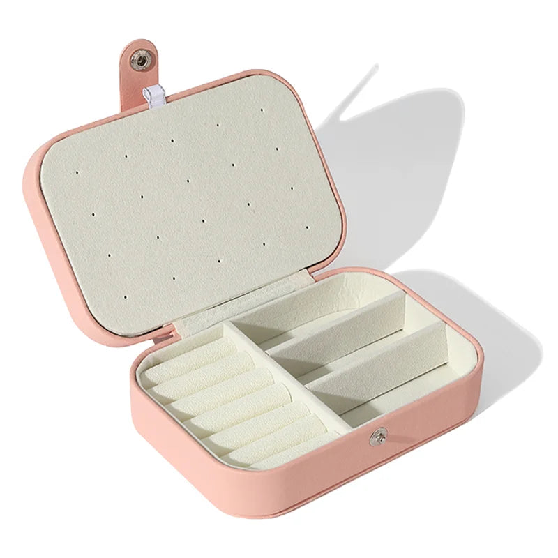 Mini Girls Gift Double Layer Travel Jewelry Organizer Bracelet Necklace Ring Jewellery Box for Women Lady