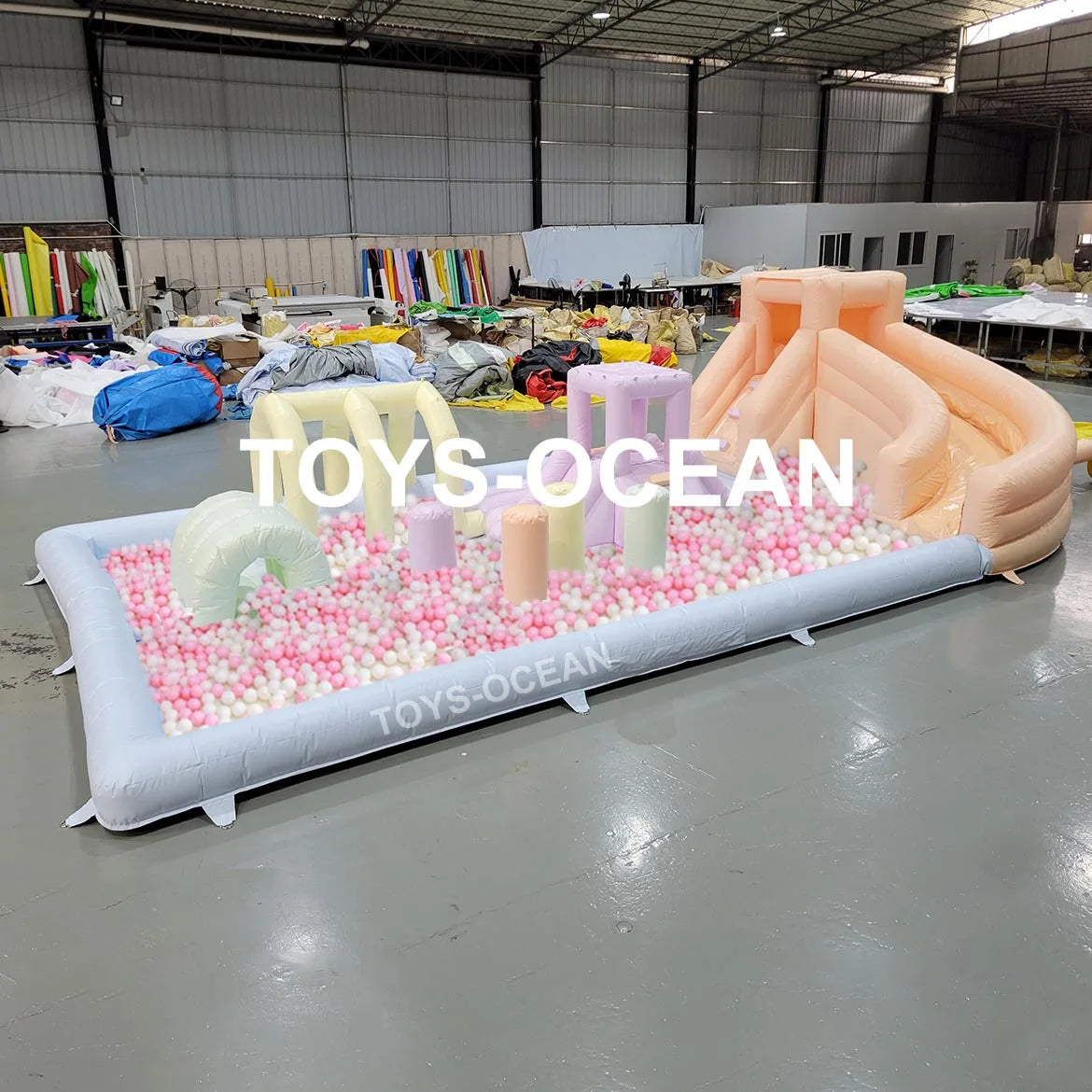 Customized Commercial PVC Soft Play Equipment Ball Pool Pit Inflatable Water Park Ball Pit Playground Water Slide Bounce Combo