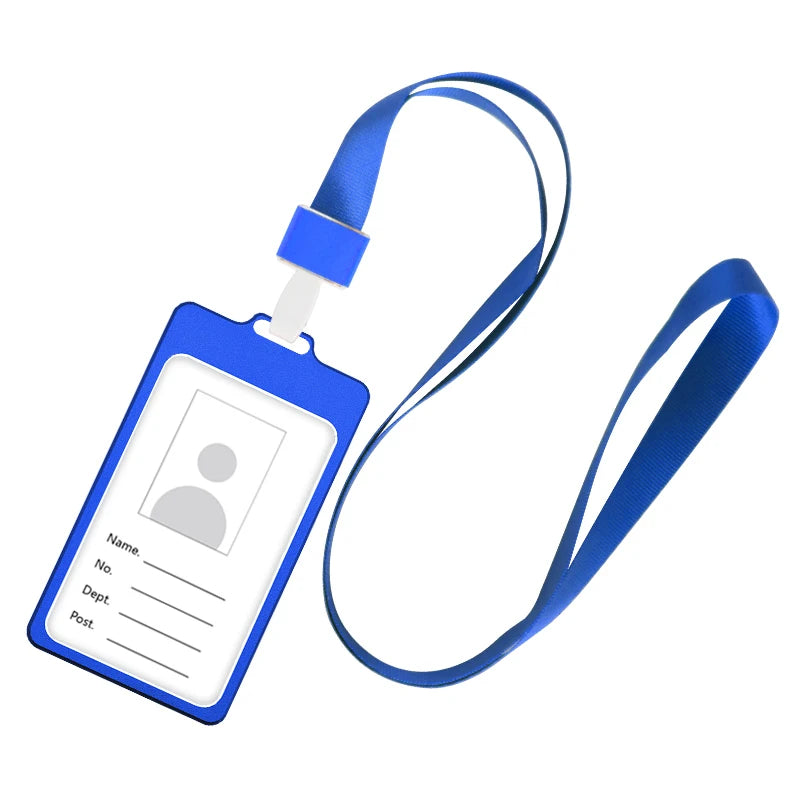 High Quality Factory Price Aluminum Alloy Metal ID Card Holder With Lanyard