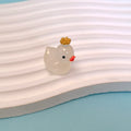 Mini Ducks King Glow at Night Miniatures Crown Duck Fairy Garden Accessories Luminous Cute Animals Desk Decorations