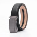 New Fashion Men's Cow Hide Leather Belt with Click Alloy Automatic Buckle