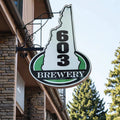 Irregular Shape Deep Embossed Aluminum Sign Brewery Decoration Metal Plate Wall Metal Craft