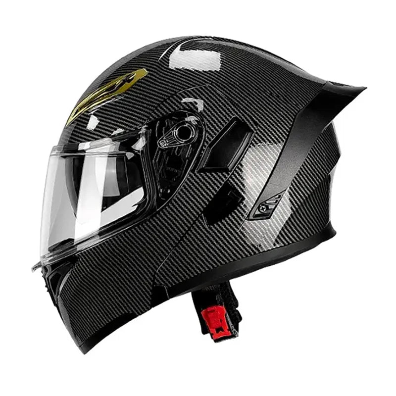 ABS Double Lens DOT Certificate Dirt Motocross ATV Karting Racing Sport Tail Wing Flip up Full Face Motorcycle Helmet