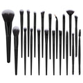 MAANGE  20pcs Professional Foundation Brush Set Wholesale Black Conceal Fan Brush with Mascara Eye Makeup Brushes Set