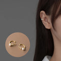 925 Sterling Silver Clip-On Earrings for Women Fashion Everyday Non-Perforated Ear Clip with Zircon Synthetic Pearl Accessory