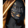 Canvas Painting Oil Painting by Numbers Handpainted Home Decoration Black Woman Paint by Numbers Modern Wall Art Gift