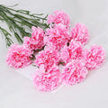 YOPIN 471 Artificial Wedding Flowers Carnations Fushia Carnation Flowers Silk Carnations