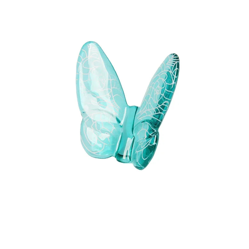 Beautiful Art Chinese Style Elegant Crystal Glass Butterfly for Home Decorations&DIY Engraving Gifts