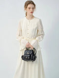 VEGA CHANG Simple Casual Three-dimensional Jacquard and Lace Interpretation of Neoclassical Romantic Dress MegaBDM