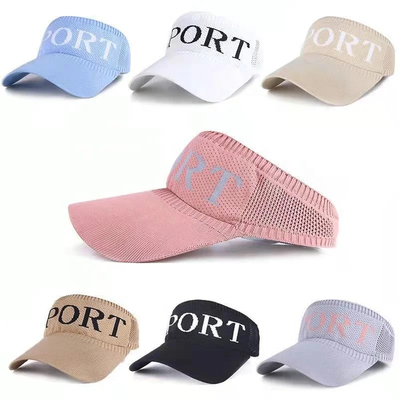Outdoor Women's Casual Trip Travel Sun Visor Caps Knitted Hats Sport Topless Empty Exposed Sunshade Beach Casquette Golf Hat
