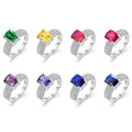QX Custom Minimalist Luxury Fashion Fine Jewelry 925 Silver Zircon Rings for Women Valentine's Mother's Day Wedding Band Gift