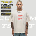 Wholesale 300gsm Heavy Cotton Plus Size Teenagers American Crew Neckline T-shirt Loose Drop Shoulder Men Short Sleeves Tshirt