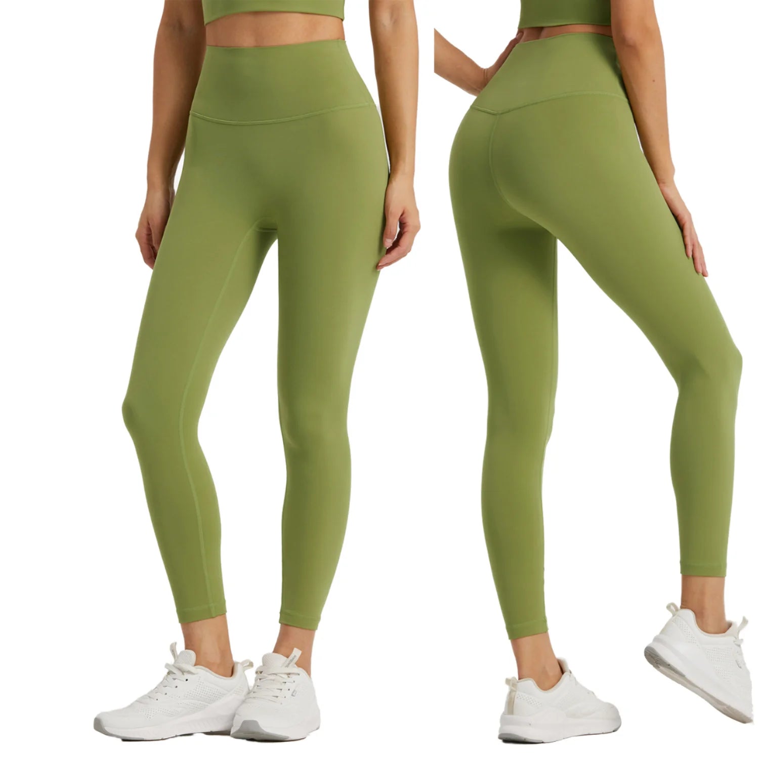 Janya Women's High Waist Fitness Gym Pants Custom Logo Adult Yoga Leggings with No T Line Back Pocket Solid Pattern Sportswear