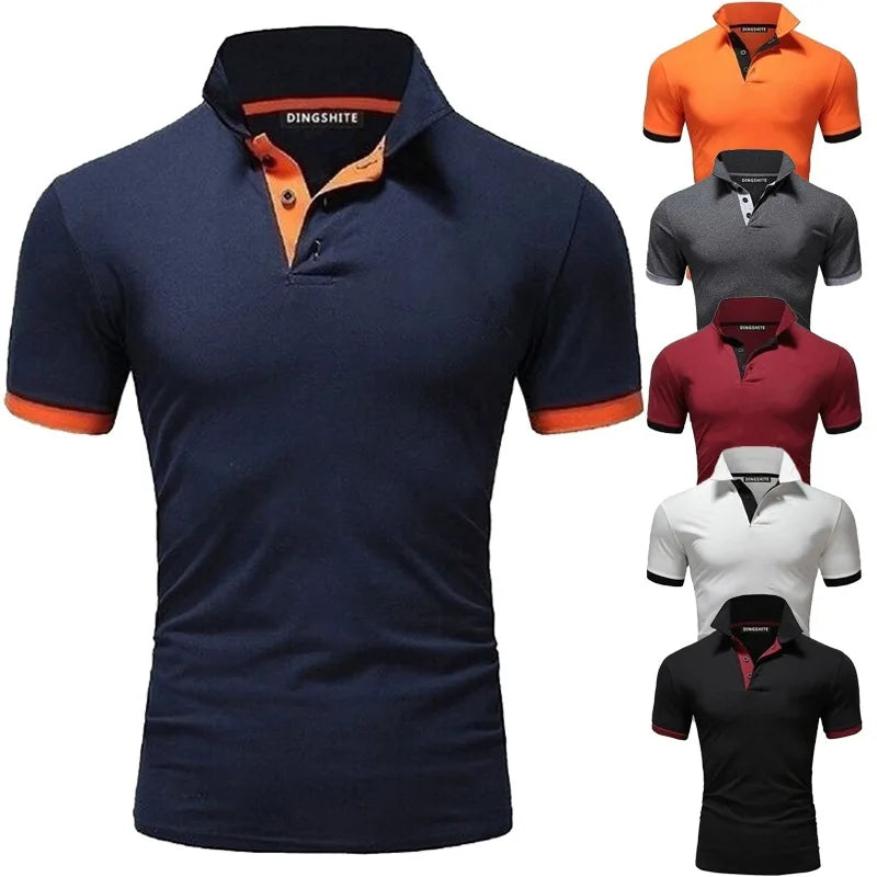 Custom Logo Summer New Short-Sleeved White for Polo Shirt for Men Work Clothes with Printed Pattern Embroidered Logo