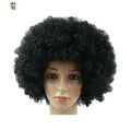Football Fans Crazy Party Fancy Dress Cheap Short Curly Black Afro Wigs HPC-1323
