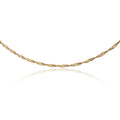 Gemnel Trendy 18k Gold Plated Solid Sterling Silver Singapore Chain Necklace Women