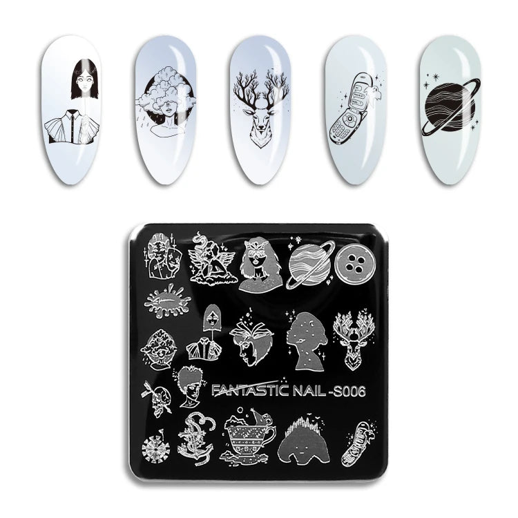Custom Design Nail Art Template Nail Salon Animal Butterfly Flower Nail Stamping Plate