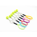 Promotional Gifts Pvc Flocking Plastic Sport Tennis Ball Keychain Key Ring