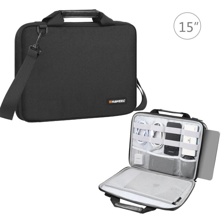 Same-day Shipping HAWEEL 14-16 Inch Laptop Briefcase Crossbody Bag-Oxford Cloth Soft Flannel Waterproof for