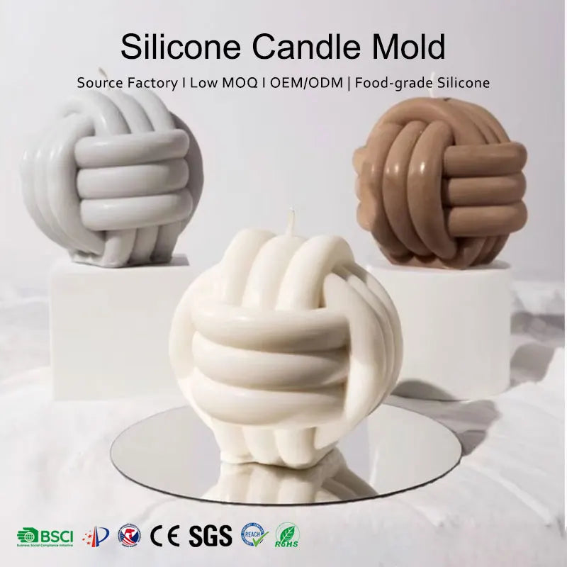 INS Korean DIY Shaped Bubble & Woolen Ball Cube Silicone Candle Mold-Eco-Friendly Candle Molds for Making