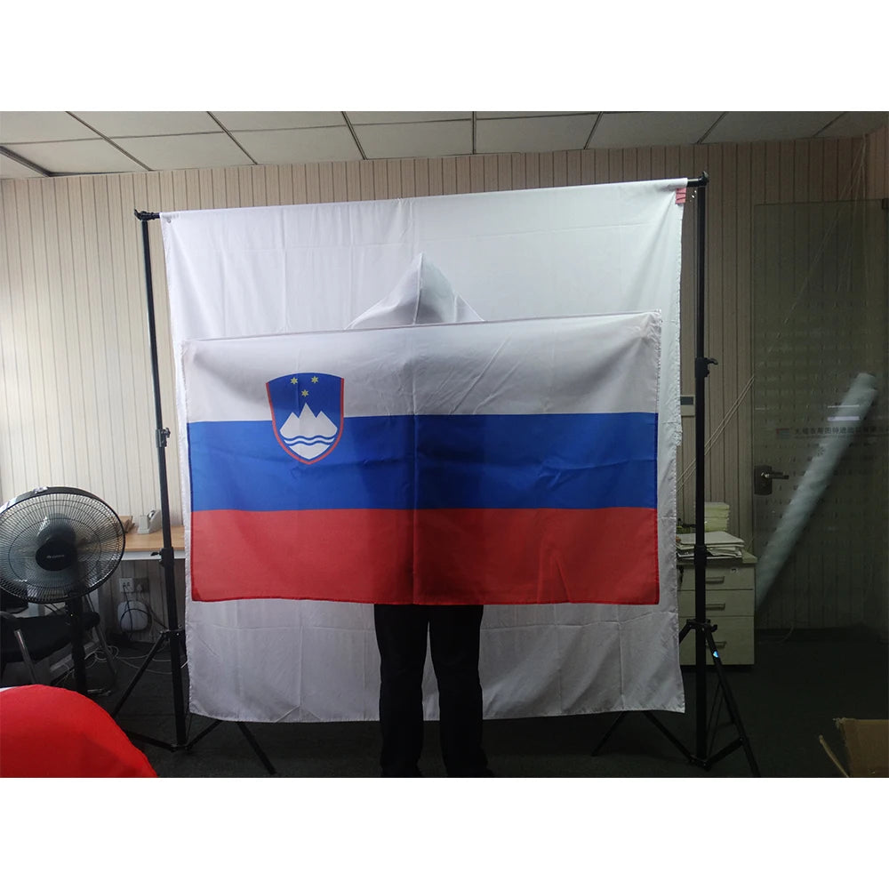 3x5ft  Football Match Custom Logo Cheering Fan Cape Body Flag Slovenia National Flag Cloak