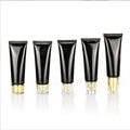80g Stock Black Glossy Cosmetic Hose Extrusion Bottle 80ml Facial Cleanser Portable Packaging Plastic Tube