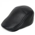 R035 Male Genuine Leather Berets Cap Middle Aged Outdoor Hats Youth Men Sheepskin Beret Hat Leather Beret Hat