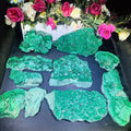 Wholesale Natural Quartz Polishing Malachite Slab Crystal Crafts Slice Shape for Healing
