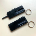 Mini Custom logo Plastic Tire Measuring Keychain