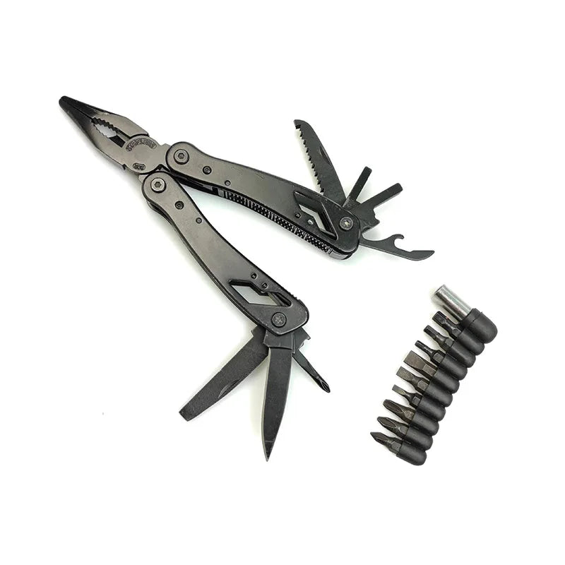 Professional Stainless Steel 13-in-1 Multifunction Mountain Climbing Outdoor Pocket Pliers Screwdriver Replaceable Screw Head