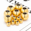 18k Gold Charm Stainless Steel Spacer Loose Bead Diy Bracelets Necklace Beads for Jewelry Making